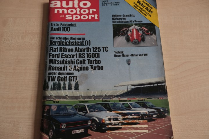 Deckblatt Auto Motor und Sport (18/1982)